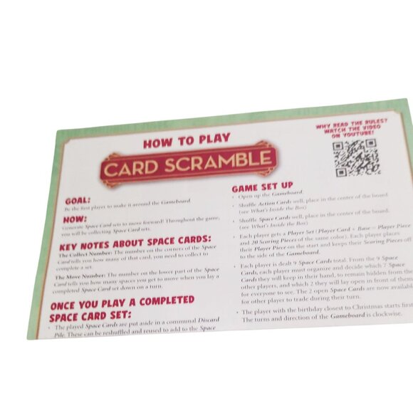 Elf Card Scramble Board Game Holiday Christmas Warner Brothers - Picture 6 of 7